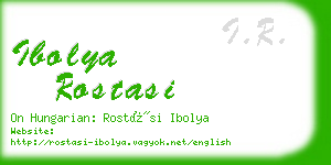 ibolya rostasi business card